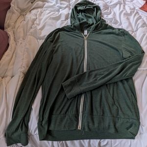 Alternative Green Zip-Up hoodie